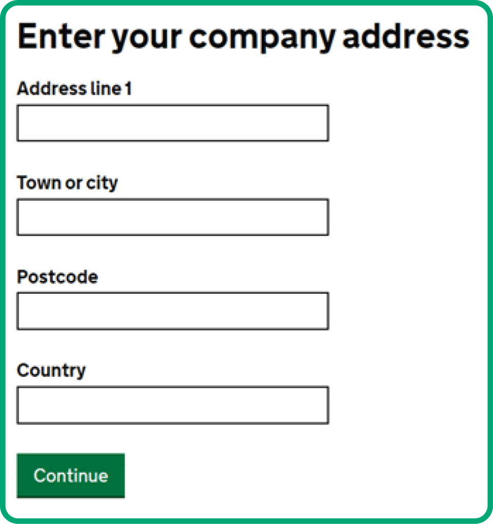 enter your company address