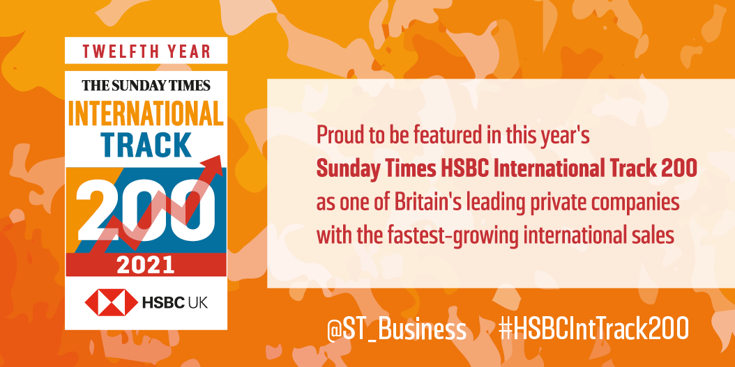 The John Good Group is recognised for sales growth in the HSBC International Track 200 – again!